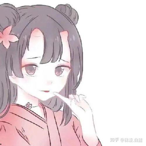 网红吃瓜头像卡通可爱女